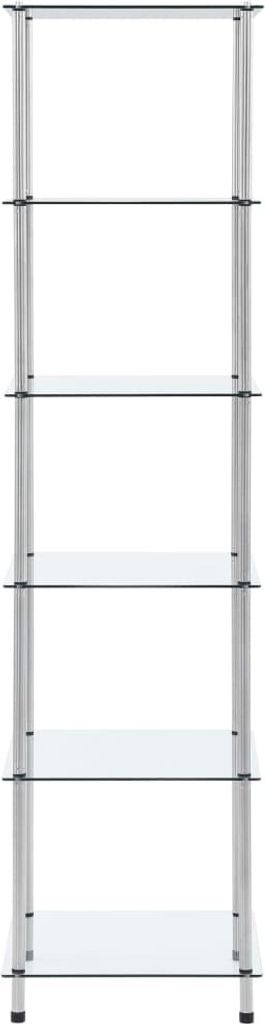vidaXL Scaffale a 6 ripiani Trasparente 40x40x160 cm in Immagine del prodotto 