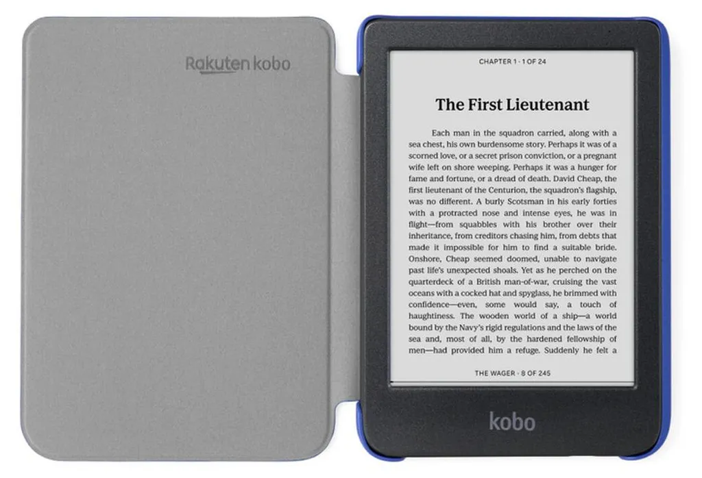 Liseuse Rakuten N365-AC-BL-O-PU bleue 6 pouces pour lecture numérique