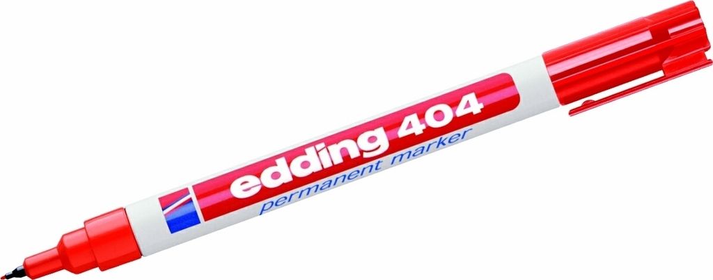 Edding - Filzstift 404 rund 0,75mm rot | 10 Stück