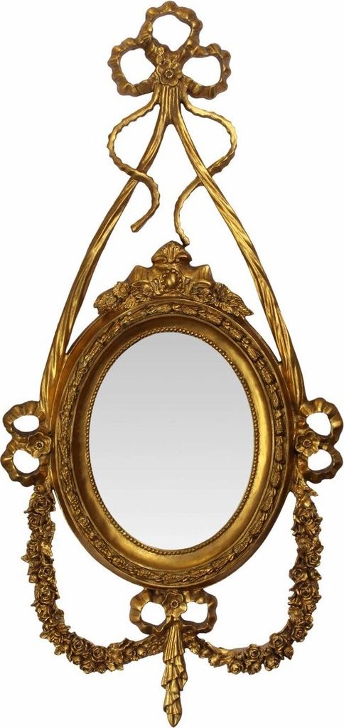 Casa Padrino Barock Wandspiegel Gold B 59 x H 122,5 cm - Edel & Prunkvoll
