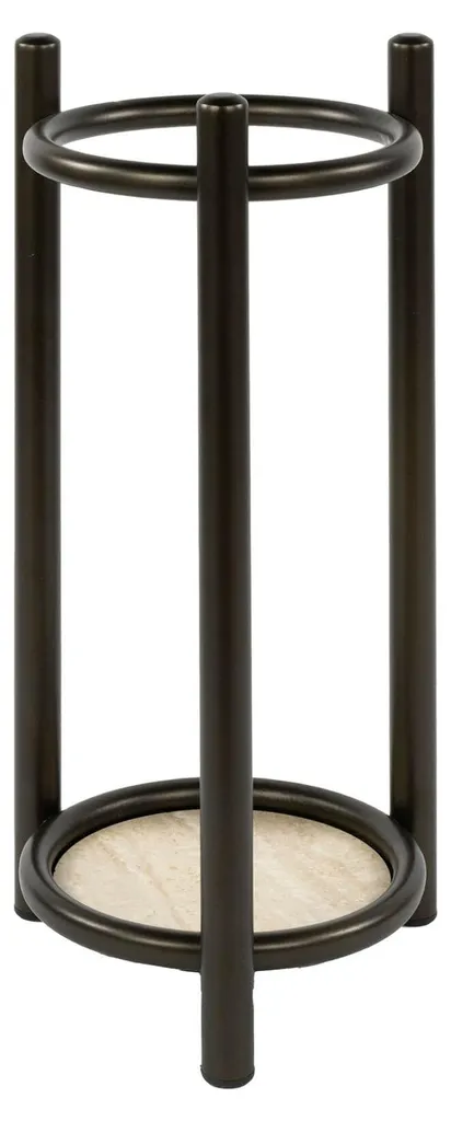 Porte-parapluie Design Marron et Bronze Luno - Support de Rangement 60cm