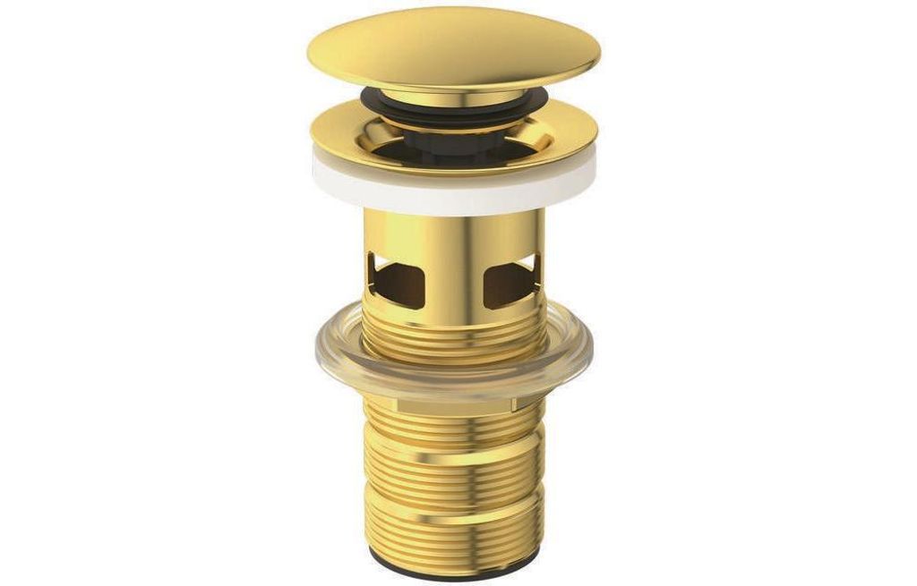 Valvola a pressione con stelo scanalato oro spazzolato oro Immagine del prodotto 