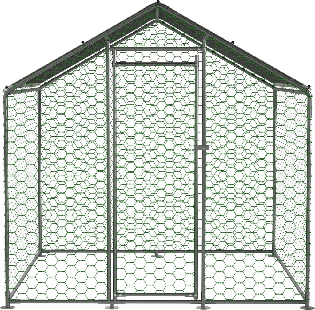 Enclos poulailler anti-prédateur 2x2x2m sécurisé pour jardin et cour
