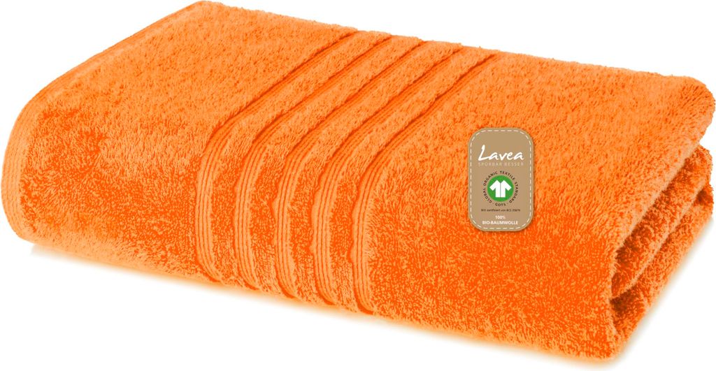 Lavea Saunatuch XXL 80x220 cm, Saunahandtuch Damen und Herren, Bali, extra großes Badetuch, Handtuch Sauna Baden Duschen, 100% GOTS Baumwolle, P...