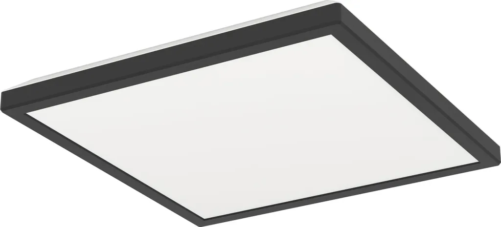 Dalle LED Carrée IP44 ROVITO-Z Noire 29cm - Luminaire Étanche Salle de Bain