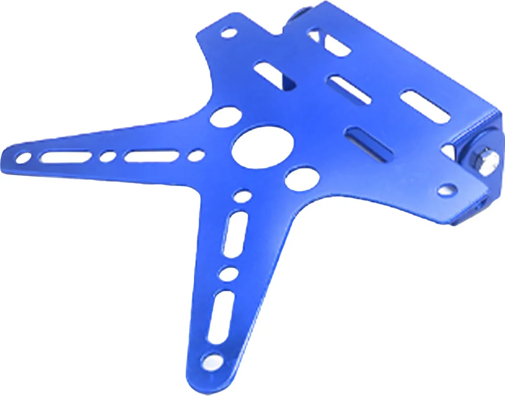 Portatarga Moto Regolabile Blu Sportivo - Accessori Moto Alta Qualità