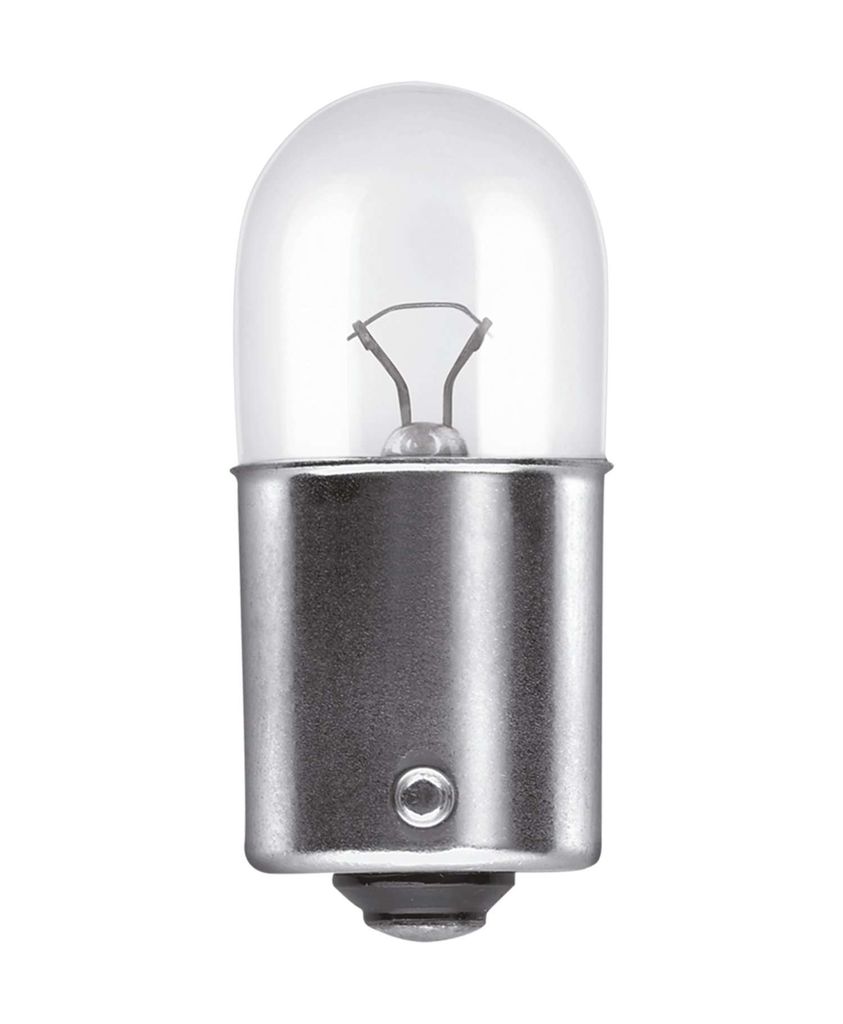 A single light bulb against a white background.