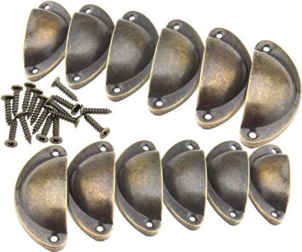 Set de Lavage Manuel Rétro en Bronze avec Coffret de Transport 12 Pcs