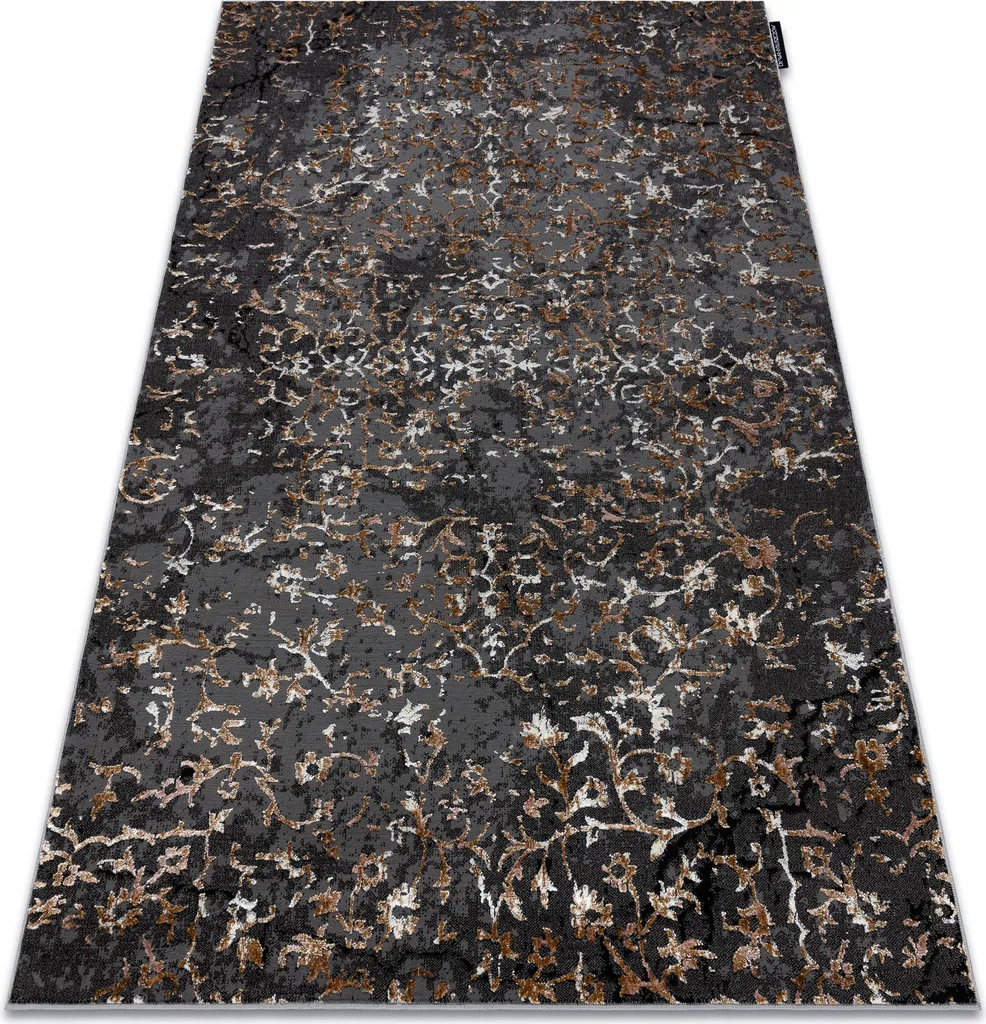 Tapis gris 180x270 cm anti-tache effet vintage DE LUXE structurel
