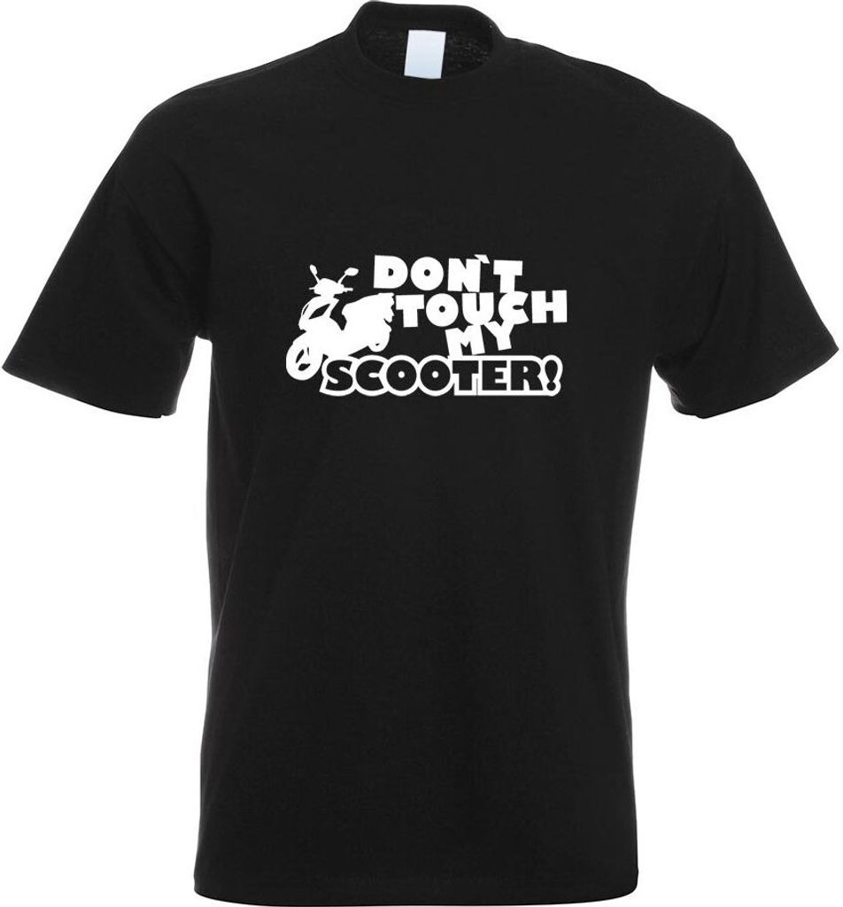 Kiwistar - T-Shirt - schwarz - Dont Touch Scooter Design 3 Motiv Bedruckt Funshirt Design Print - mit Motiv Bedruckt - Funshirt Design - Sport - Fr...