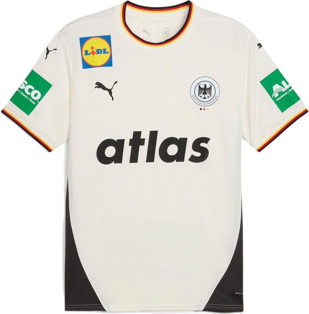 Puma DHB Handball Home Jersey WARM WHITE-FLAT DARK GRAY XS Produktbild 