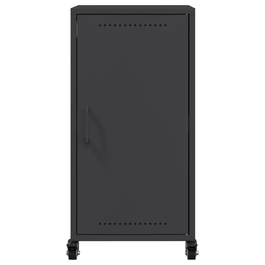 Solution de rangement gain de place, buffet noir en acier anti-rayure - 6
