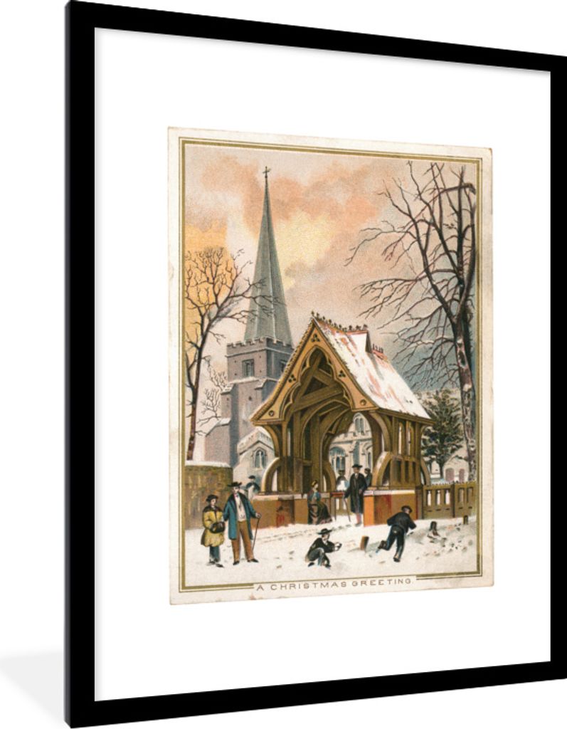 MuchoWow® MuchoWow® Gerahmtes Poster Weihnachten - Winter - Produktbild 