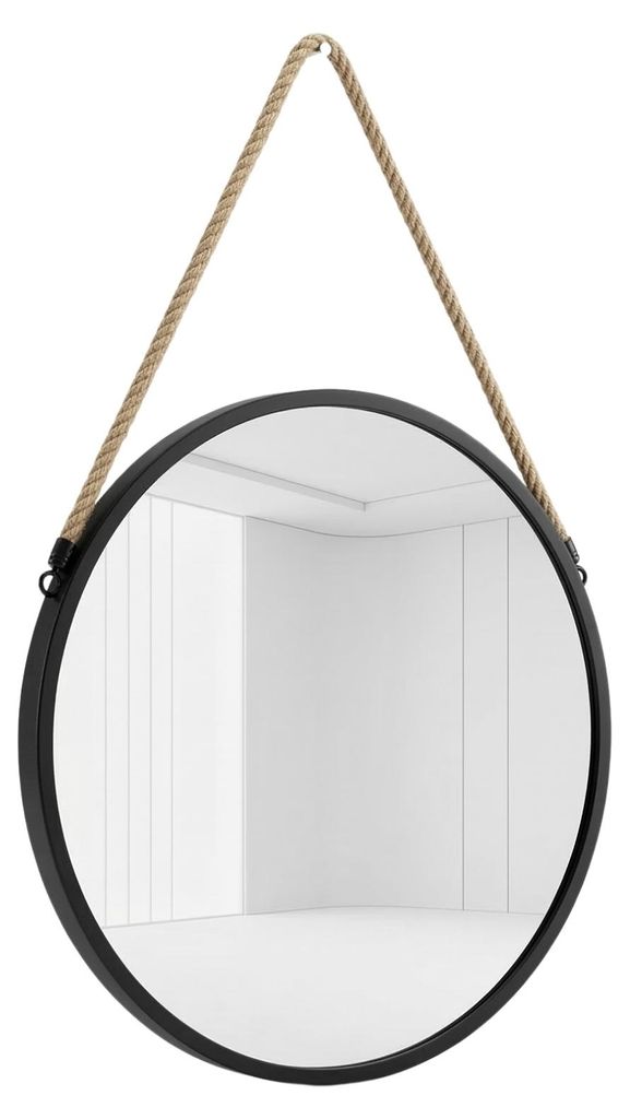 Lustro okrągłe na jutowym sznurku GEMA, Ø 37 cm Zdjęcie produktu 