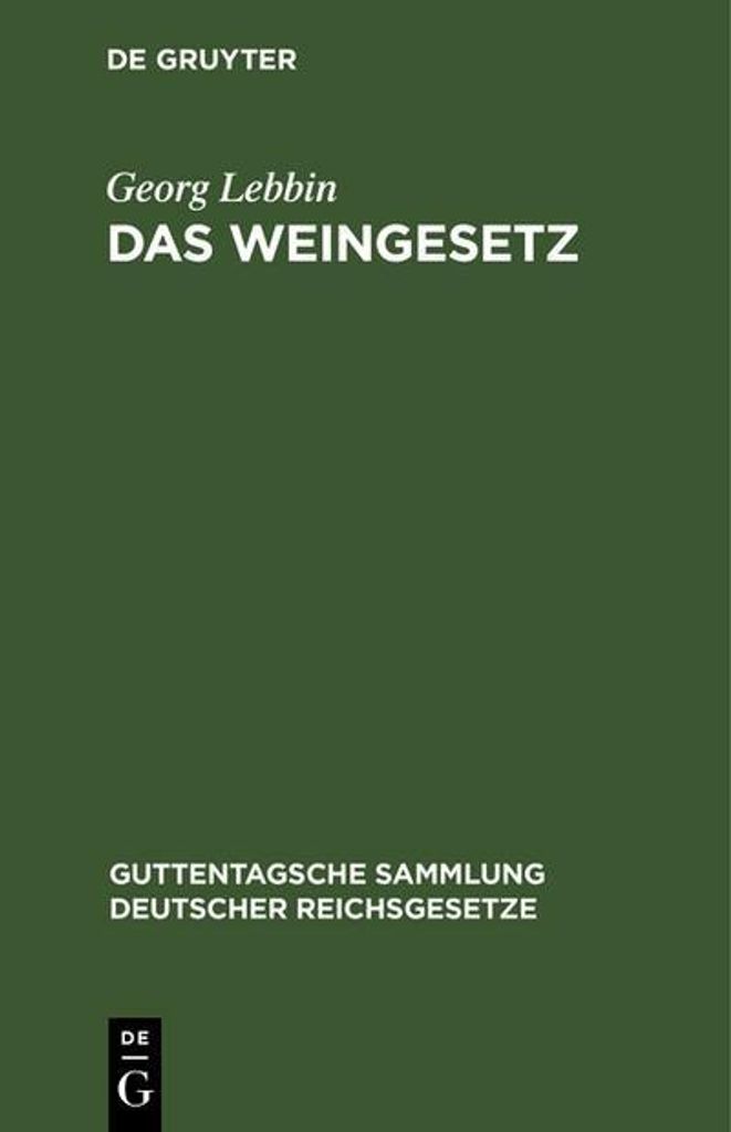Das Weingesetz