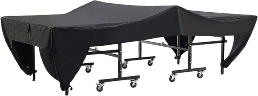 Wasser- und staubdichte Tischtennis-Abdeckung, Schwarz, 280 x 153 x 73 cm (Schwarz)