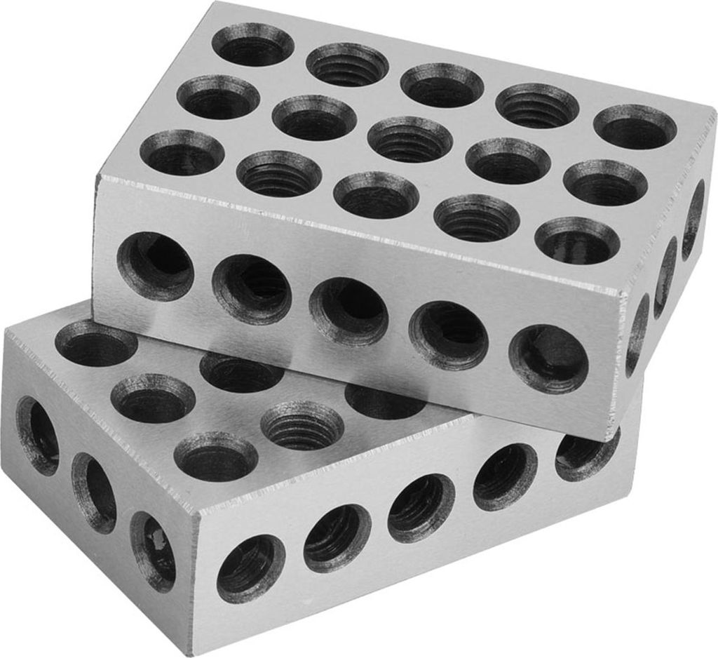 2 Stück 25x50x75mm Blöcke mit 23 Löchern, Fräsblock mit Parallelklemmung, Zubehör für Fräsmaschinen