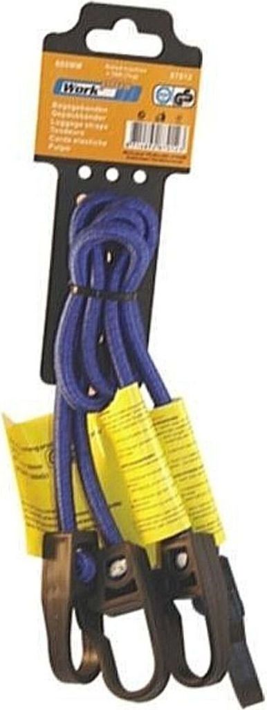 ca. 60 cm 2er Set elastische Gepäckbänder in Blau mit Kunststoffhaken