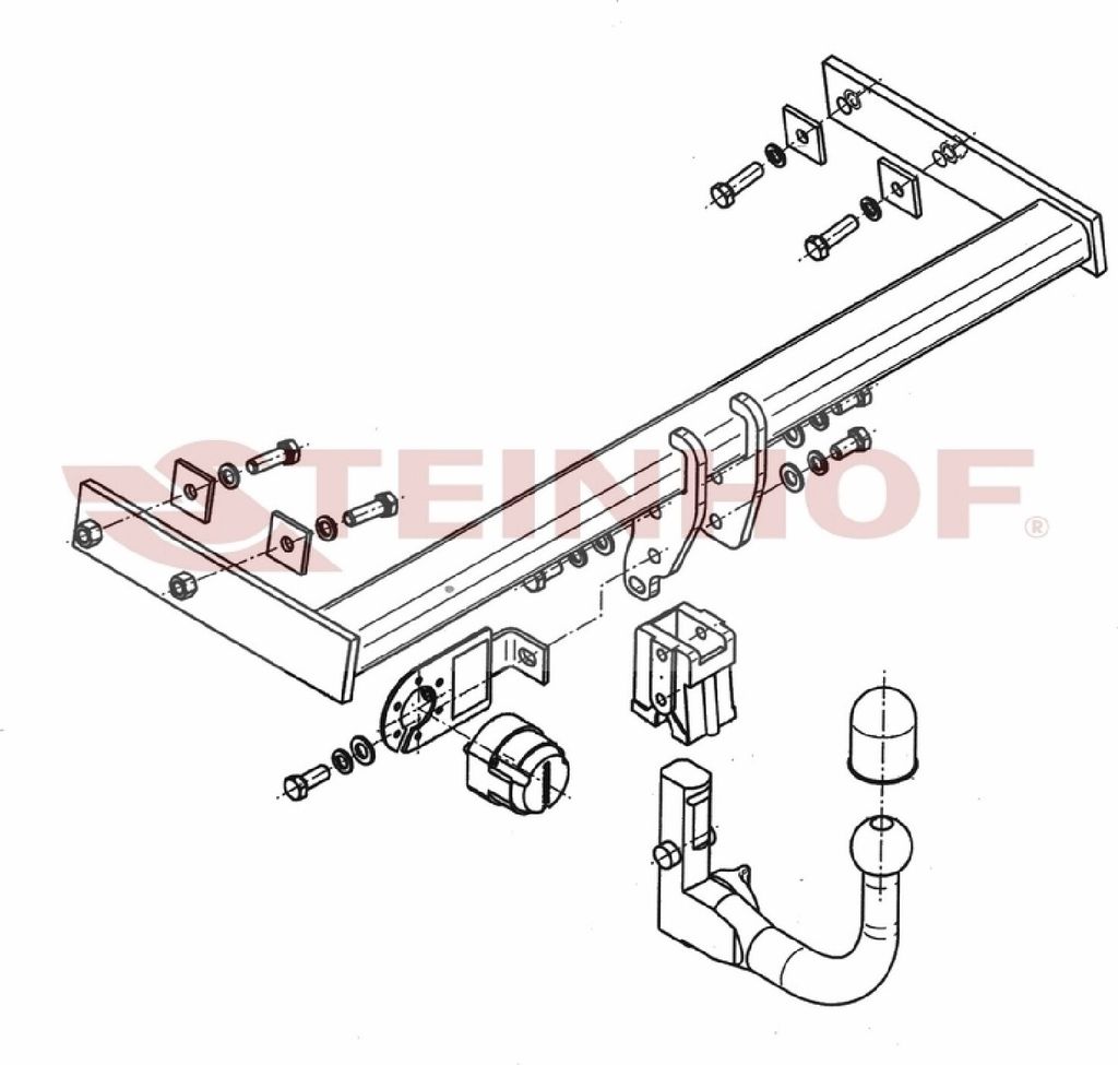 Z548247 Anhängerkupplung passend für VOLVO V70 2011-2016 abnehmbar