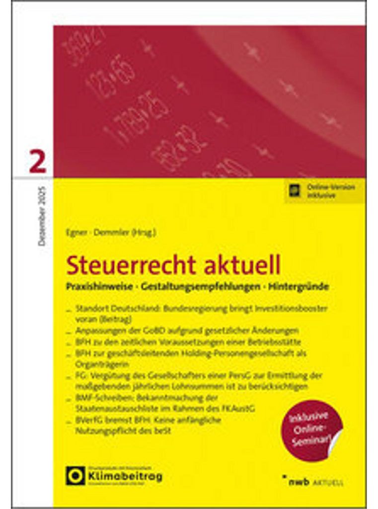 NWB Steuerrecht aktuell 2/2025