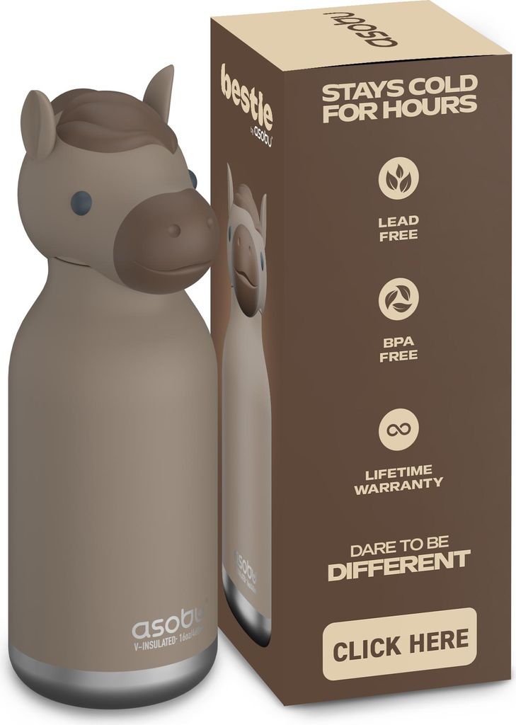 Asobu® Biberon per bambini BESTIE con cannuccia 460ml - Immagine del prodotto 