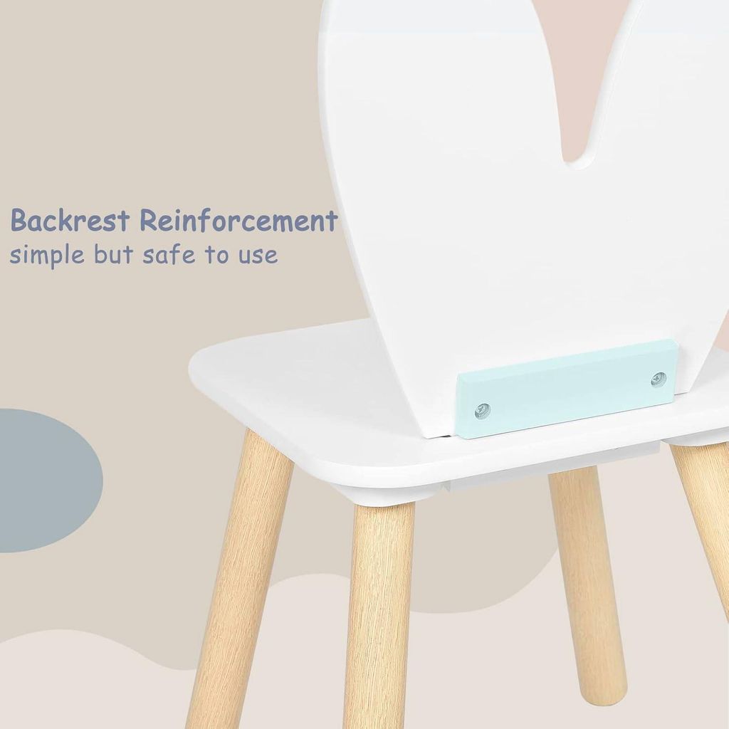 WOLTU Kindertisch It 2 Stühlen, Kindersitzgruppe, Sitzgruppe Für