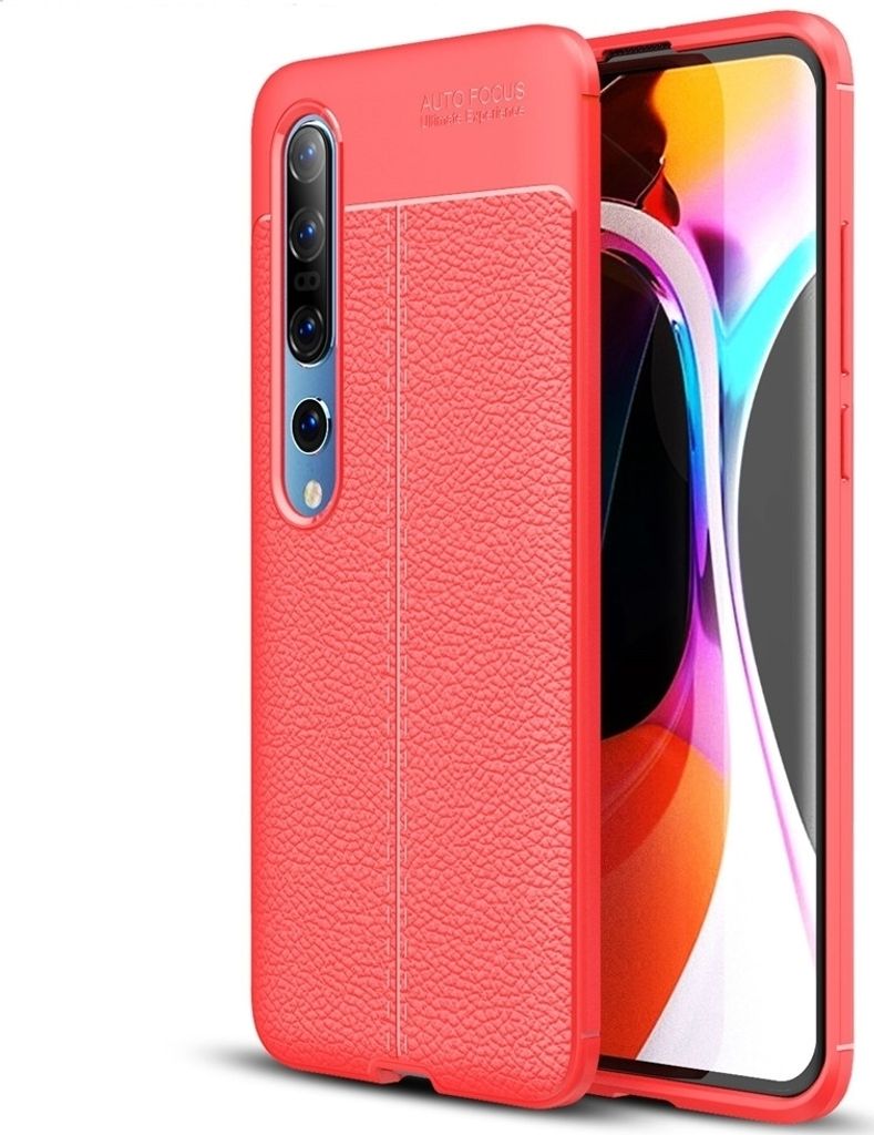 Mobigear Luxury Xiaomi Mi 10 Pro Hülle Flexibles TPU Backcover - Rot
