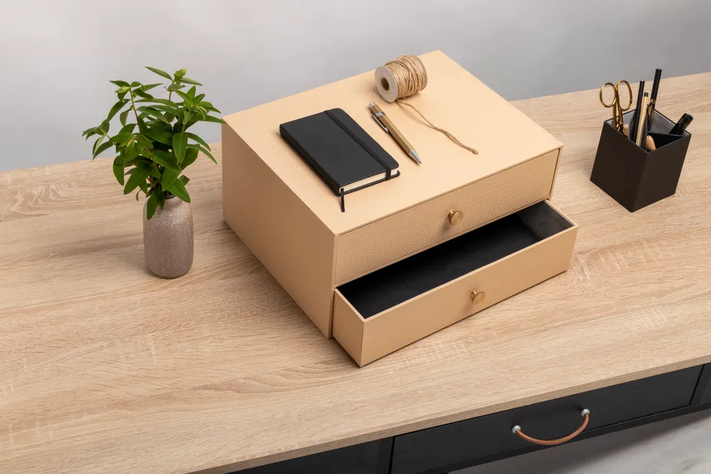 Module de Classement Beige 2 Tiroirs OfficeByMe Exacompta 30602E