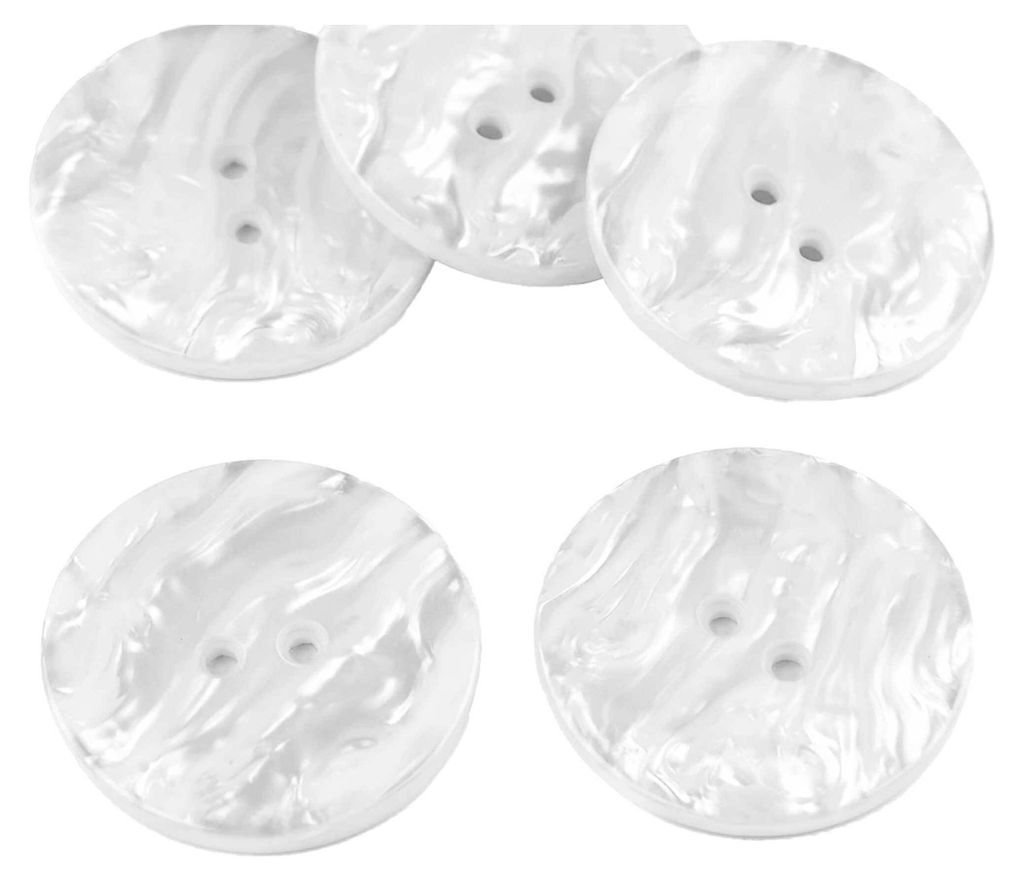 5 Kunststoffknöpfe in Perlmuttoptik 38 mm rund 2 Produktbild 