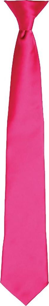 Premier Herren Satin-Krawatte zum Anklipsen (2 Stück/Packung) RW6940 (Einheitsgröße) (Dunkles Pink)