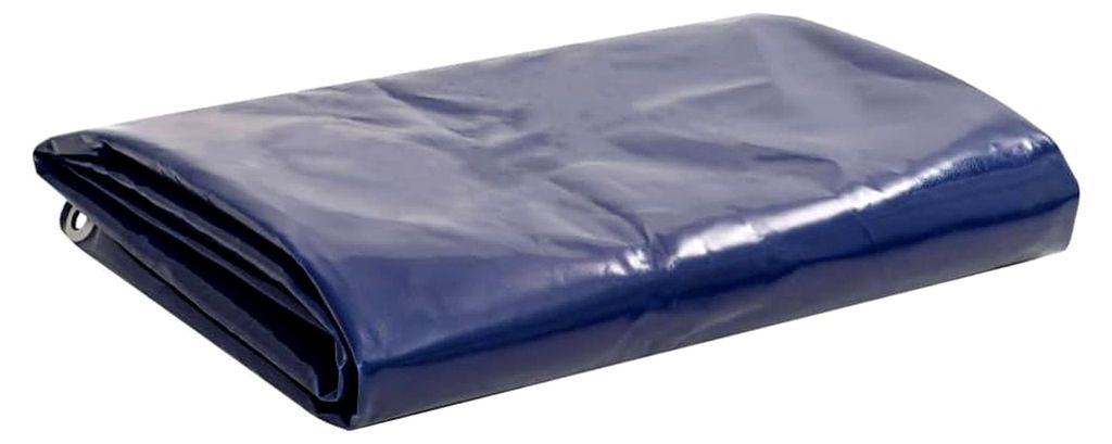 Wasserdichte Gewebeplane, Abdeckfolie, Bauplane, Allzweckplane, Gartenplane, Zeltplane, 650 g/m² 6 x 8 m Blau