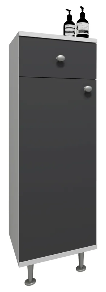 Colonna Bagno Nilosi Bianco Antracite 95 cm | Arredo Salvaspazio VCM