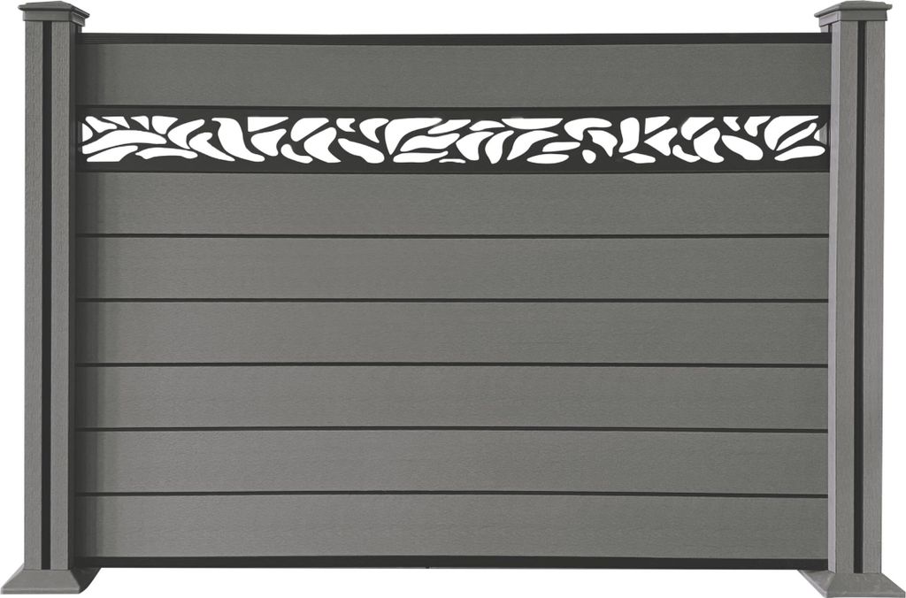 WPC‑Sichtschutzzaun Valla – 1 Element 2 Pfosten mit Produktbild 
