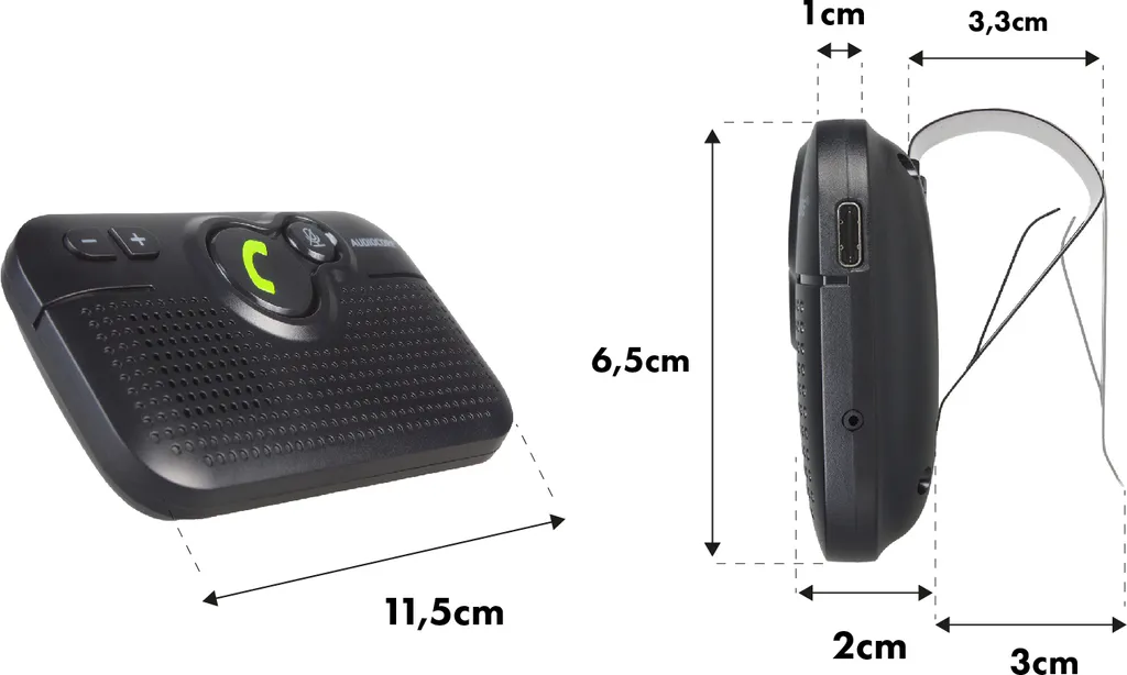 Accessoire Voiture Bluetooth Kit Mains Libres pour Appels en Sécurité AC475