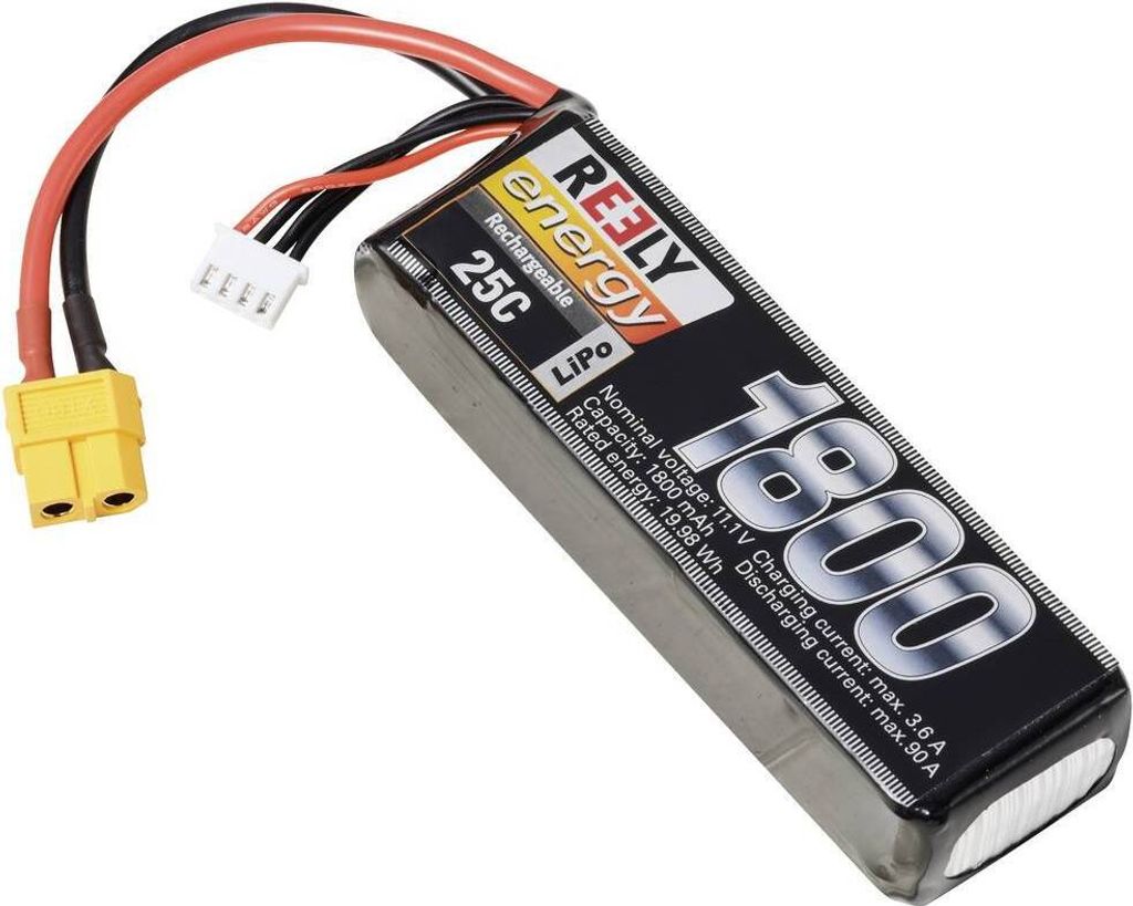 Reely Modellbau-Akkupack (LiPo) 11.1 V 1800 mAh Immagine del prodotto 