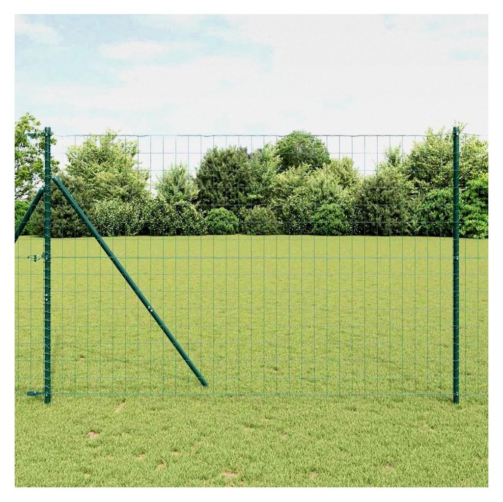 Euro-Zaun Grün 1,5 x 10 m Stahl, Sechseckgeflecht Netz zum Schutz von Gartenpflanzen, Gemüse, Blumen, Früchten
