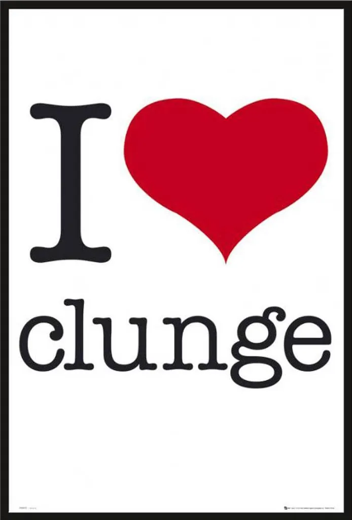 Cadre Shinsuke noir avec Poster I Love Clunge pour décoration de salon