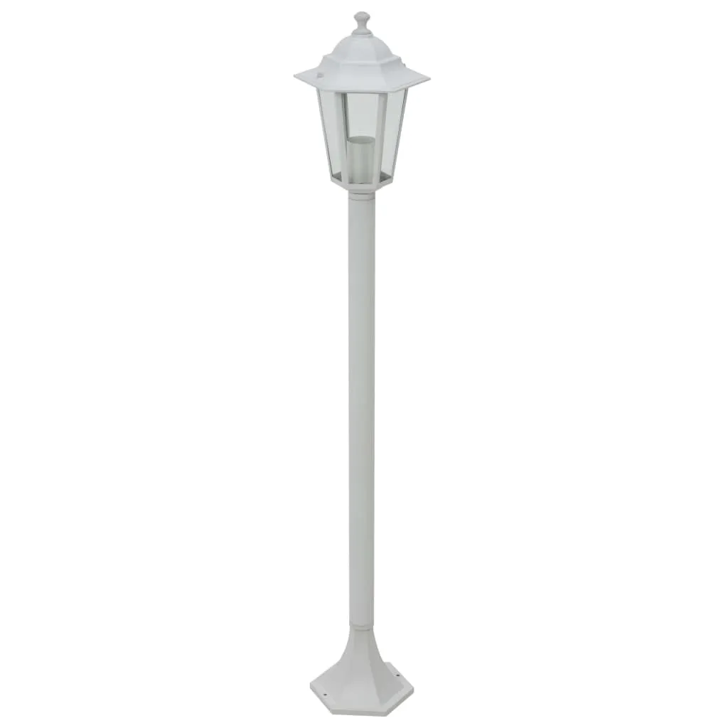 Lampadaires de jardin blancs 110 cm lot de 6 bornes E27 aluminium vidaXL