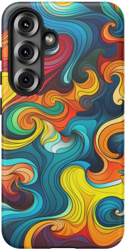 Bunte Wirbelmuster – Handyhülle Kompatibel mit Galaxy S25