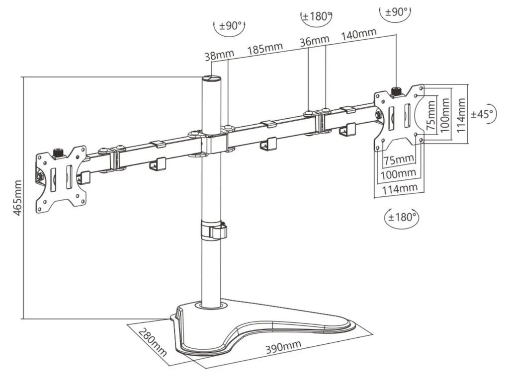 Libérez de l'Espace avec ce Support Double Écran Techly 13-32 Pouces - 9