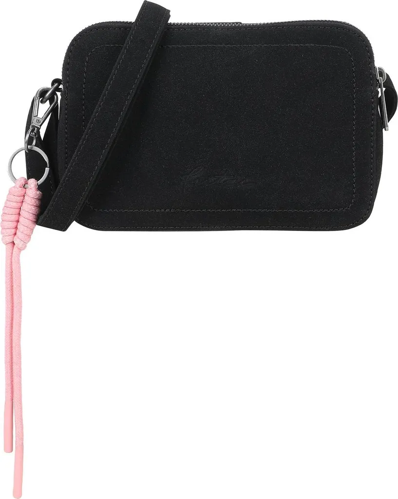 Fritzi aus Preußen Jony Suede Jacky: Borsa Tracolla Nera Minimal 22cm