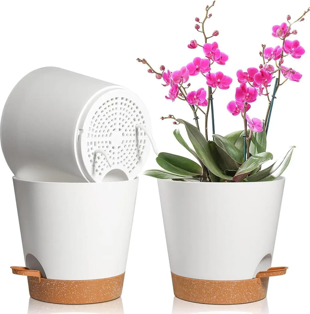 Pot de Fleurs 20cm pour Vacances et Absences, Système Automatique