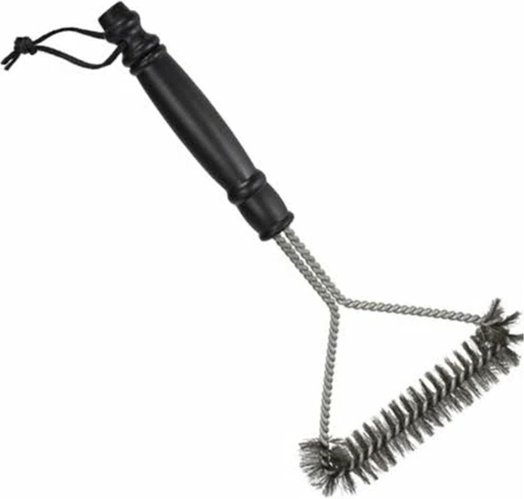 Grillbürste mit Edelstahlbosten - 30cm lang - 16cm Breite - stabiler Griff