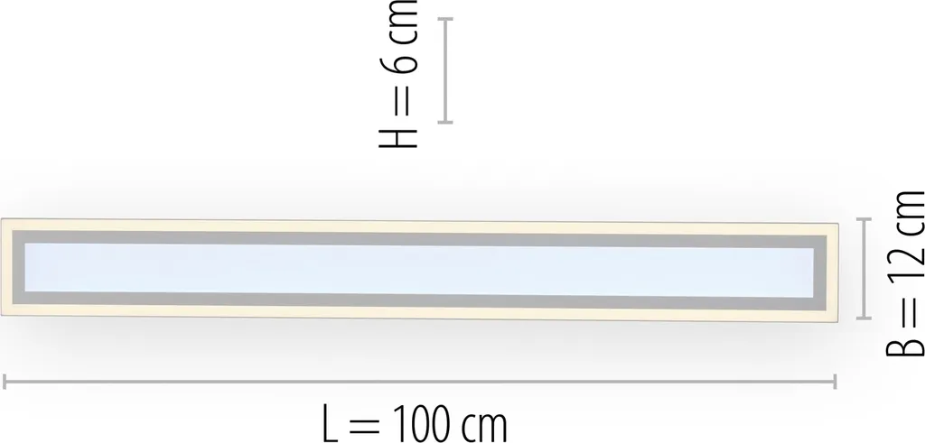 Plafonnier LED Panneau Rectangulaire 100 cm à Intensité Variable Dimmable - 16