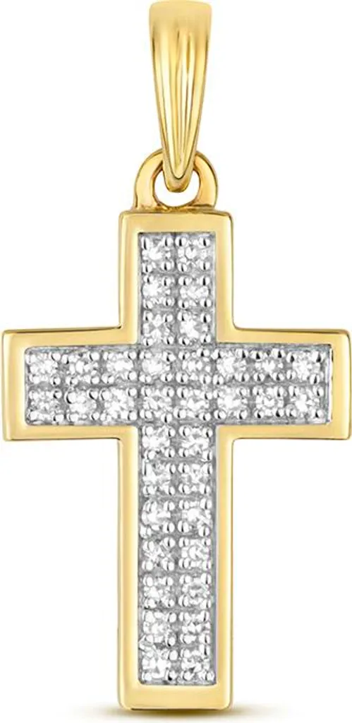 Pendentif Croix Or 375 : Un Bijou de Qualité Durable avec Diamant