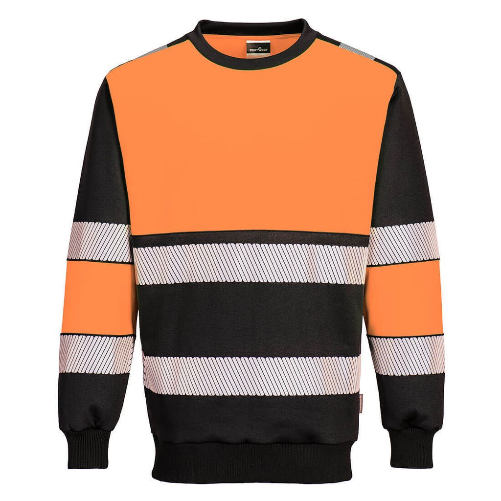 Portwest PW376 PW3 Warnschutz Klasse 1 Sweatshirt Orange/Black Gr. 5XL