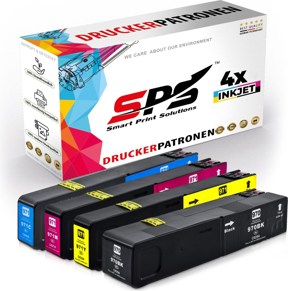 970XL Tintenpatrone Kompatibel für HP Officejet Pro X 551 TD | Mehrfarbig
