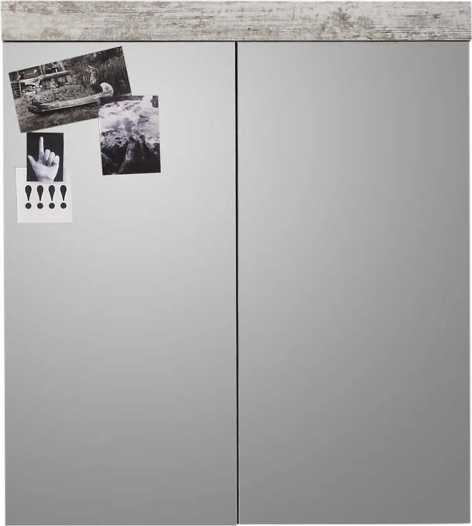 Miroir de salle de bain avec rangement Rootz Gris idéal gain de place