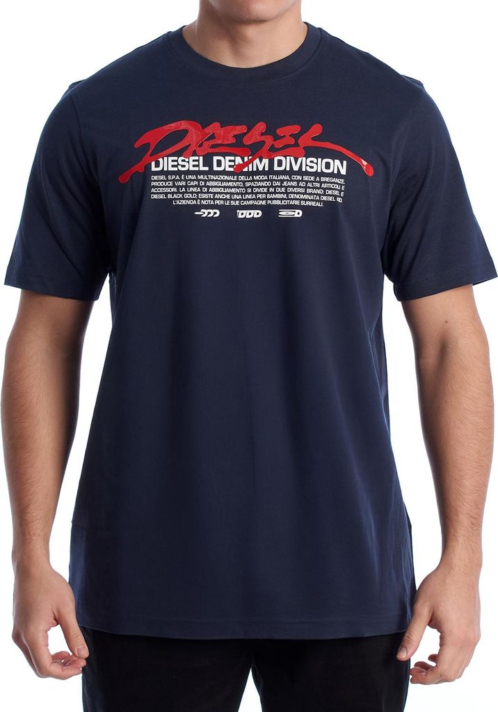 Diesel Kurzarm-T-Shirt aus Baumwolle für Herren A19700_RHQBG