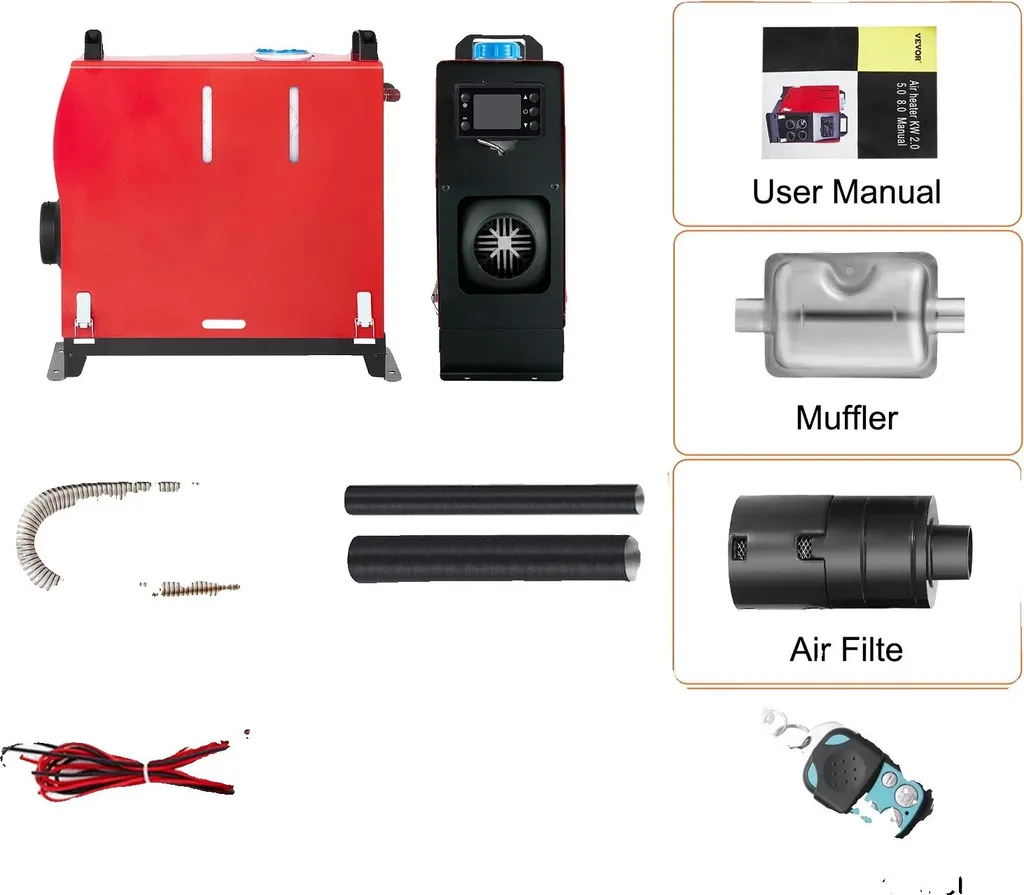 Chauffage Diesel 8KW à Faible Consommation avec Écran LCD Programmable